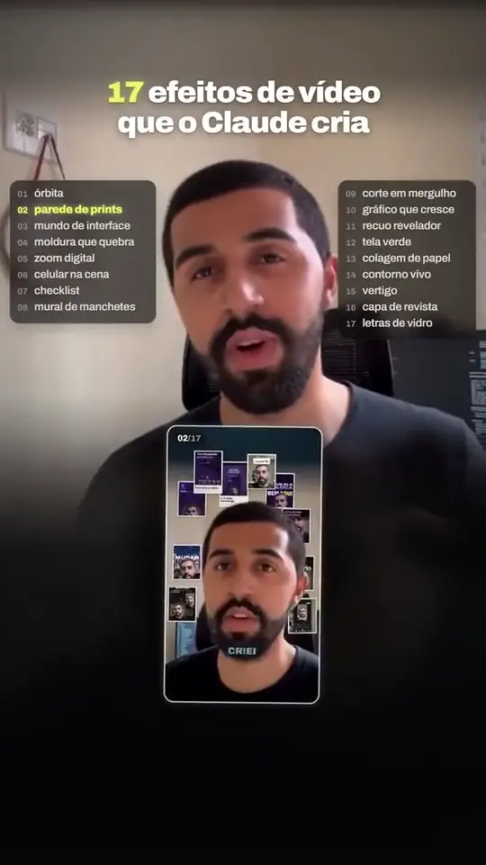 Capa do vídeo no estilo Caixa de efeitos