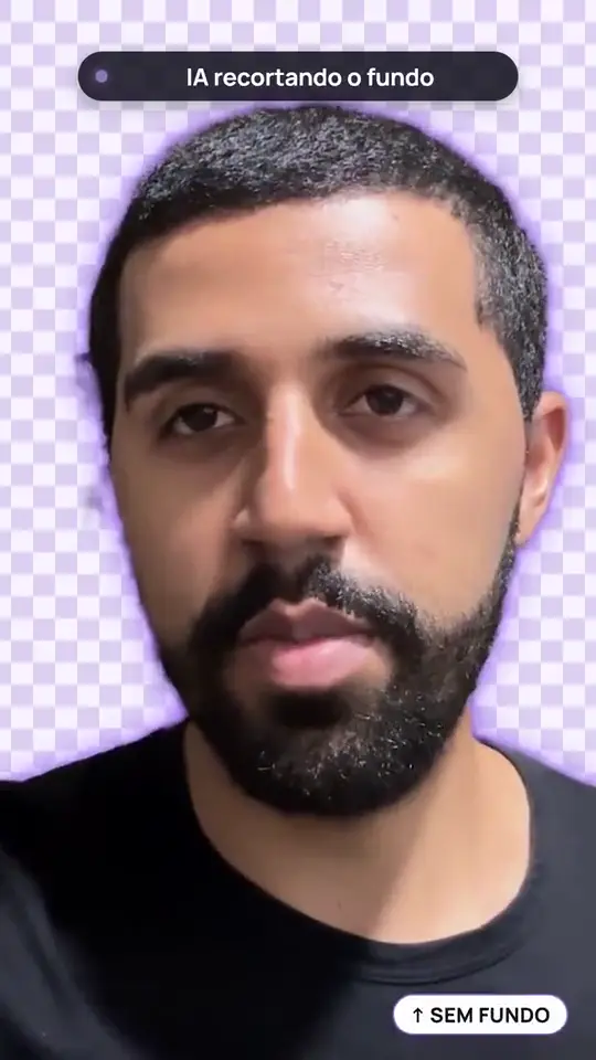 Capa do vídeo no estilo Recorte de fundo